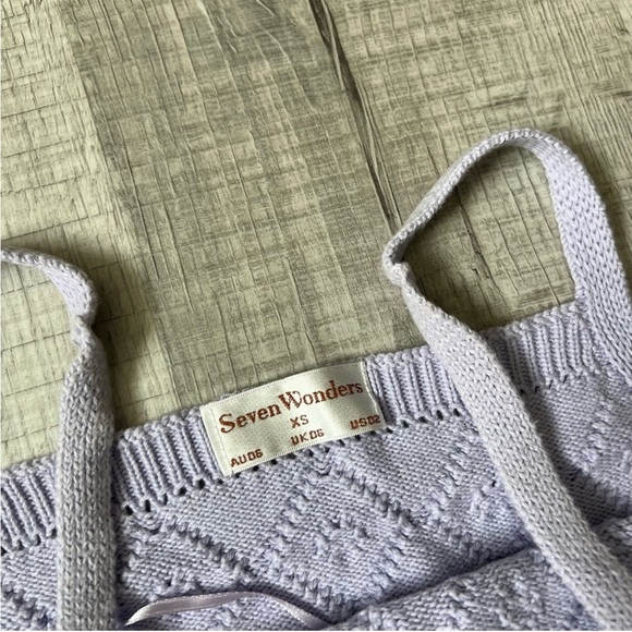 SEVEN WONDERS Rose Knit Dress in Lilac Purple Size XS - Picture 8 of 14